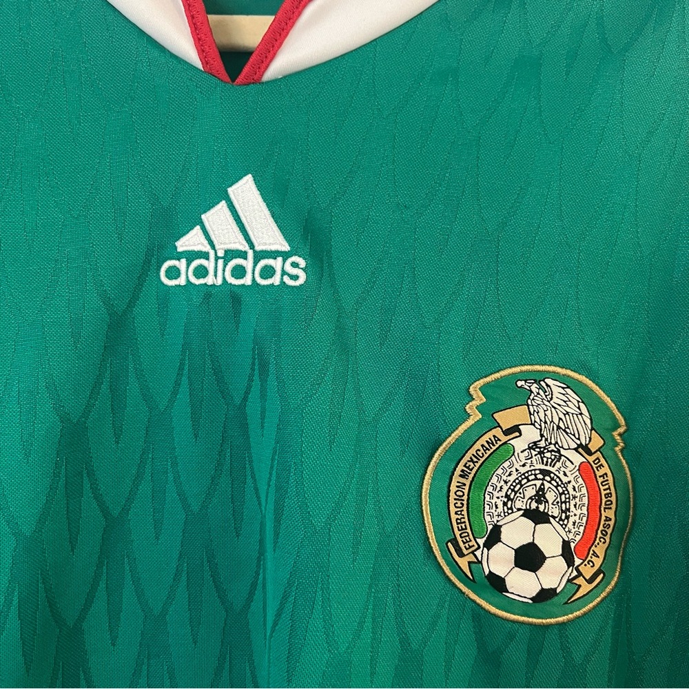 Adidas Mexico 2010 Home Jersey World Cup Special Edition Techfit Player Issued L - Picture 5 of 9